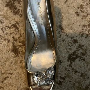 BCBGirls : gold high heels,size 36 1/2